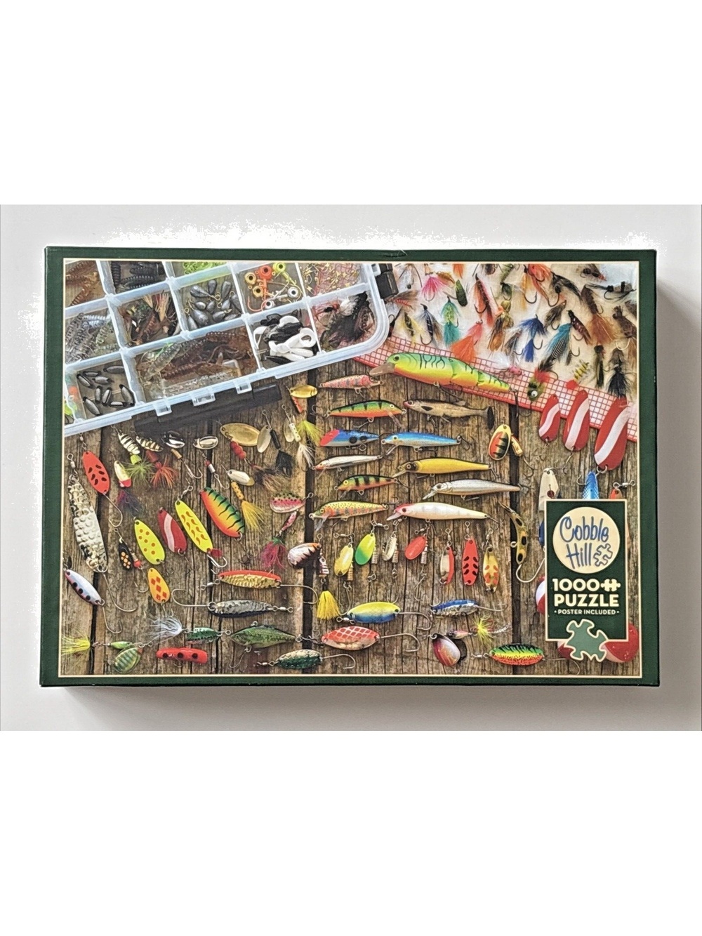 Cobble Hill Fishing Lures Richards 1000 pc Jigsaw Puzzle 67.6 x 48.9 cm Complete